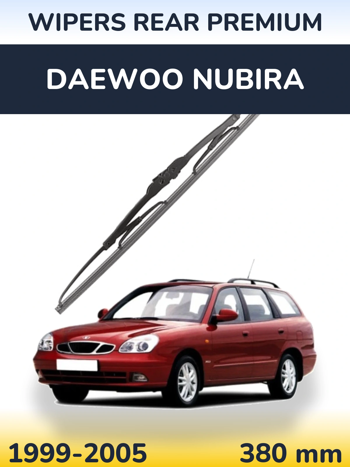 Zadní stěrač WIPERS REAR PREMIUM 380 mm pro Daewoo Nubira 1999-2005