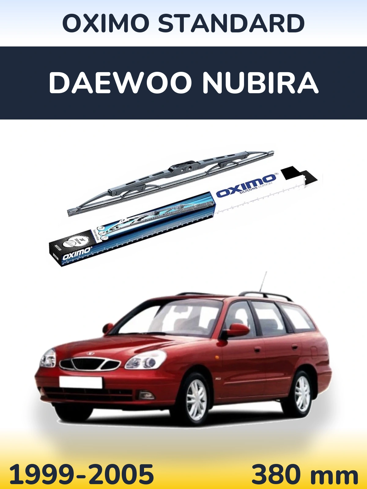 Zadní stěrač Oximo Standard 375 mm pro Daewoo Nubira 1999-2005