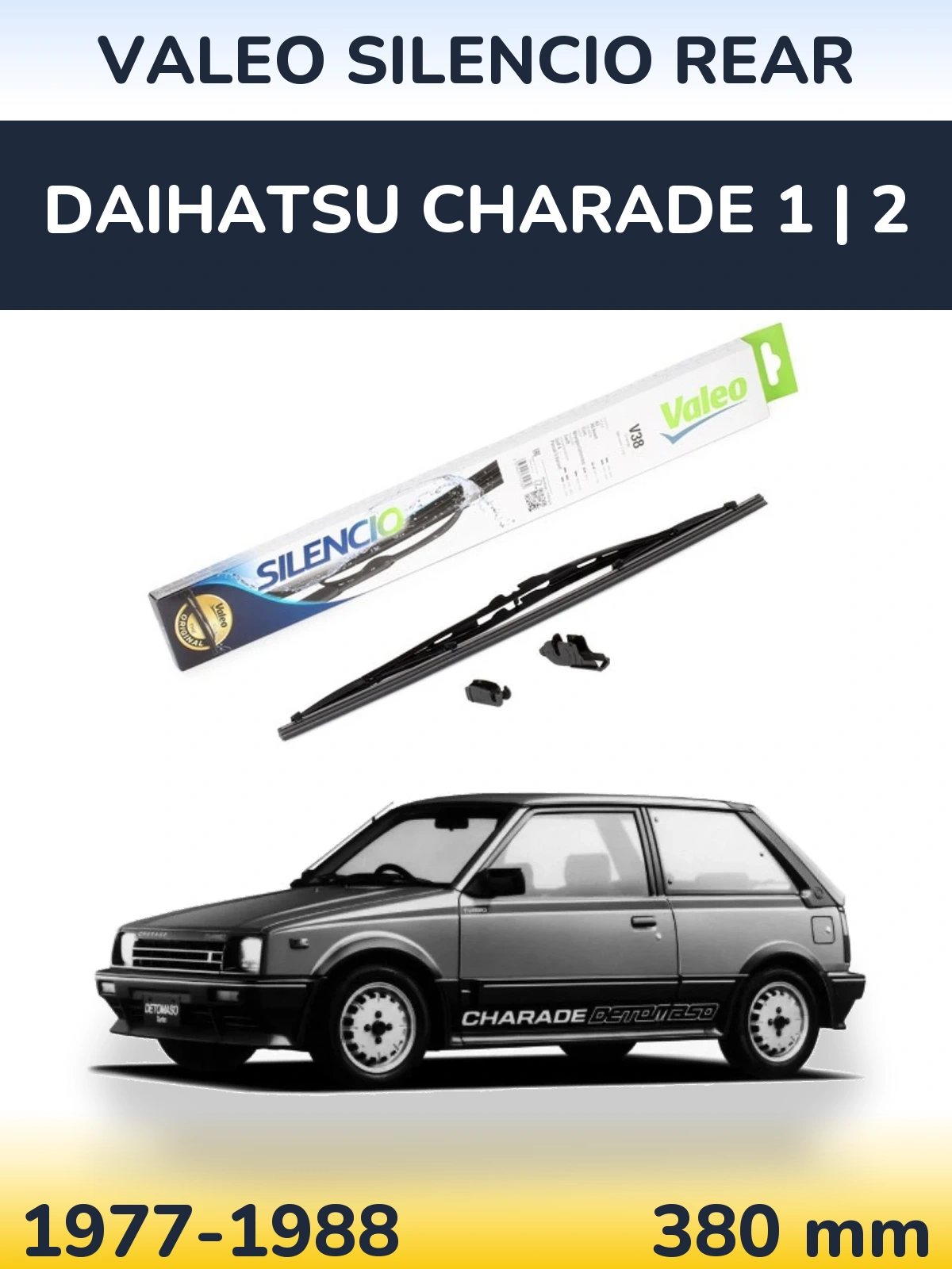 Zadní stěrač Valeo Silencio Rear 380 mm pro Daihatsu Charade 1 | 2 1977-1988