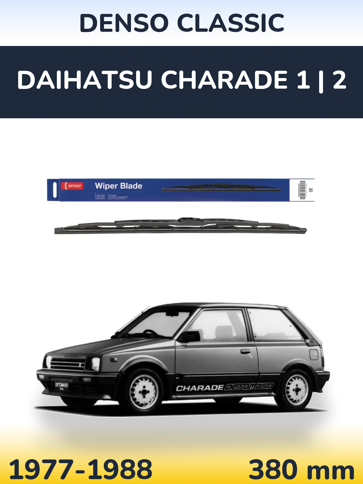 Zadní stěrač Denso Classic 380 mm pro Daihatsu Charade 1 | 2 1977-1988