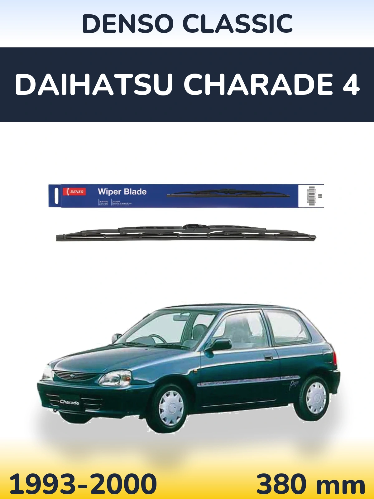 Zadní stěrač Denso Classic 380 mm pro Daihatsu Charade 4 1993-2000