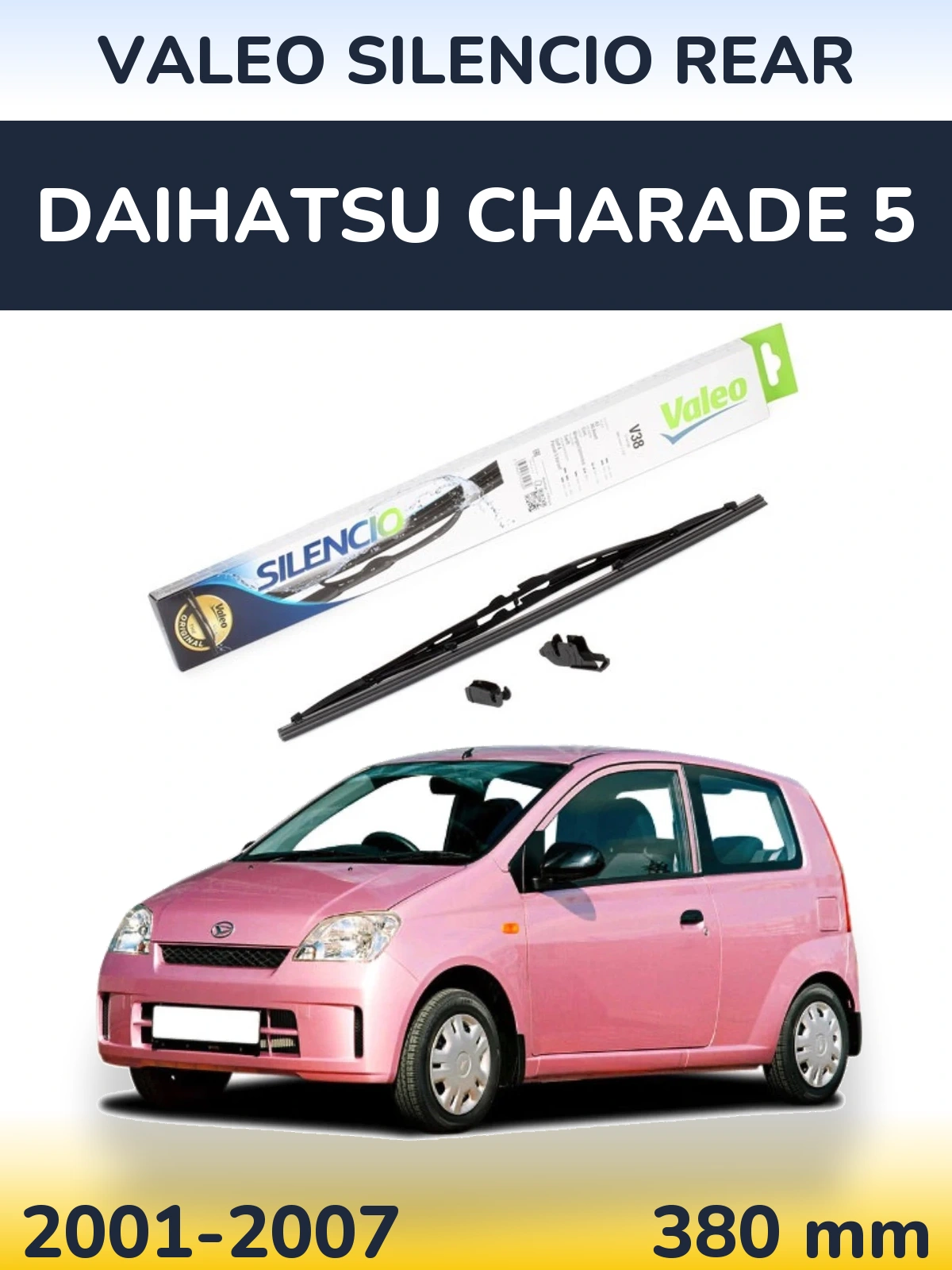 Zadní stěrač Valeo Silencio Rear 380 mm pro Daihatsu Charade 5 2001-2007