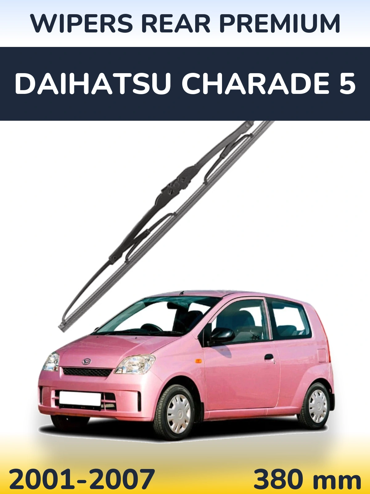 Zadní stěrač WIPERS REAR PREMIUM 380 mm pro Daihatsu Charade 5 2001-2007
