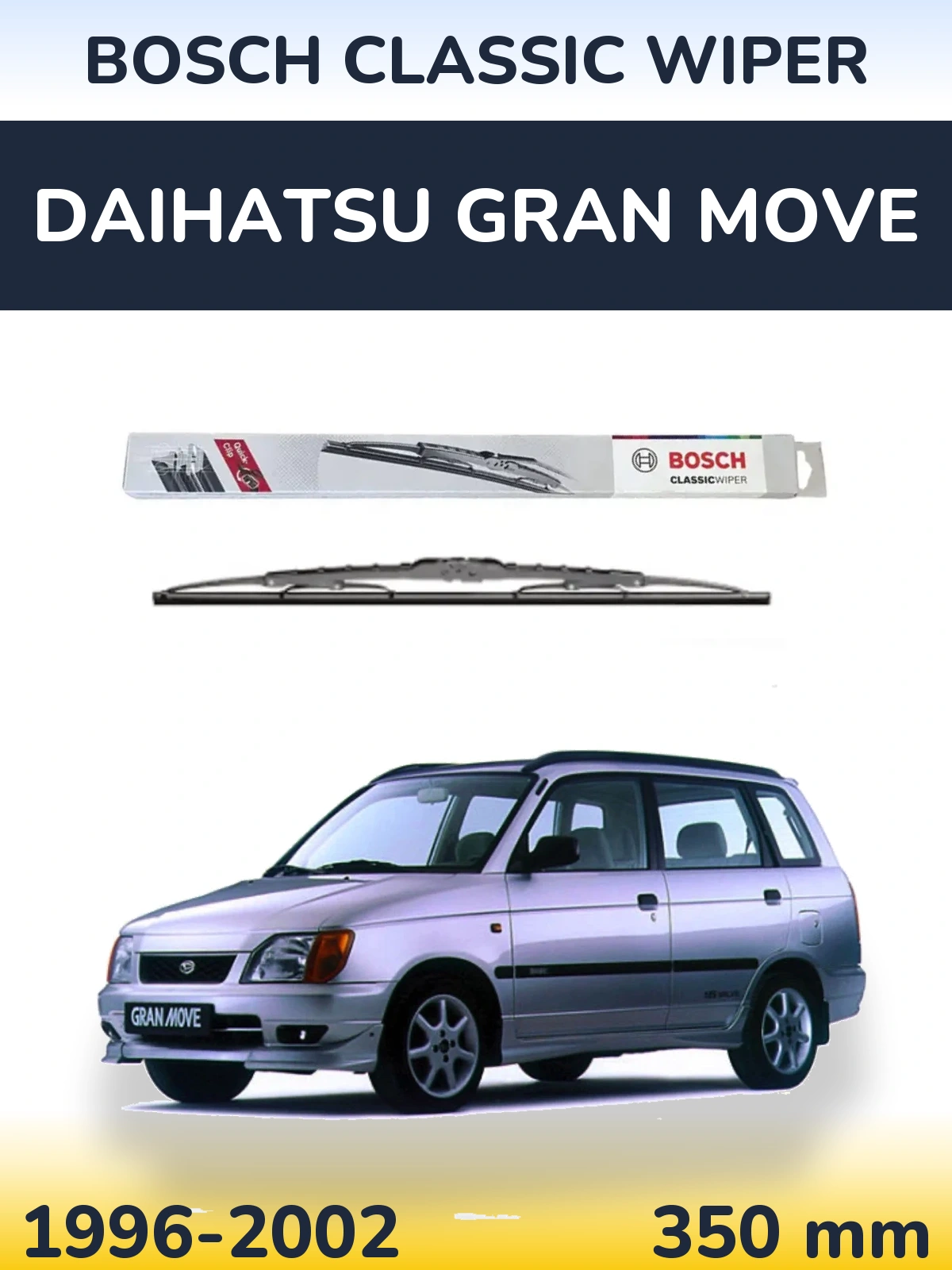 Zadní stěrač BOSCH Classic Wiper 340 mm pro Daihatsu Gran Move 1996-2002