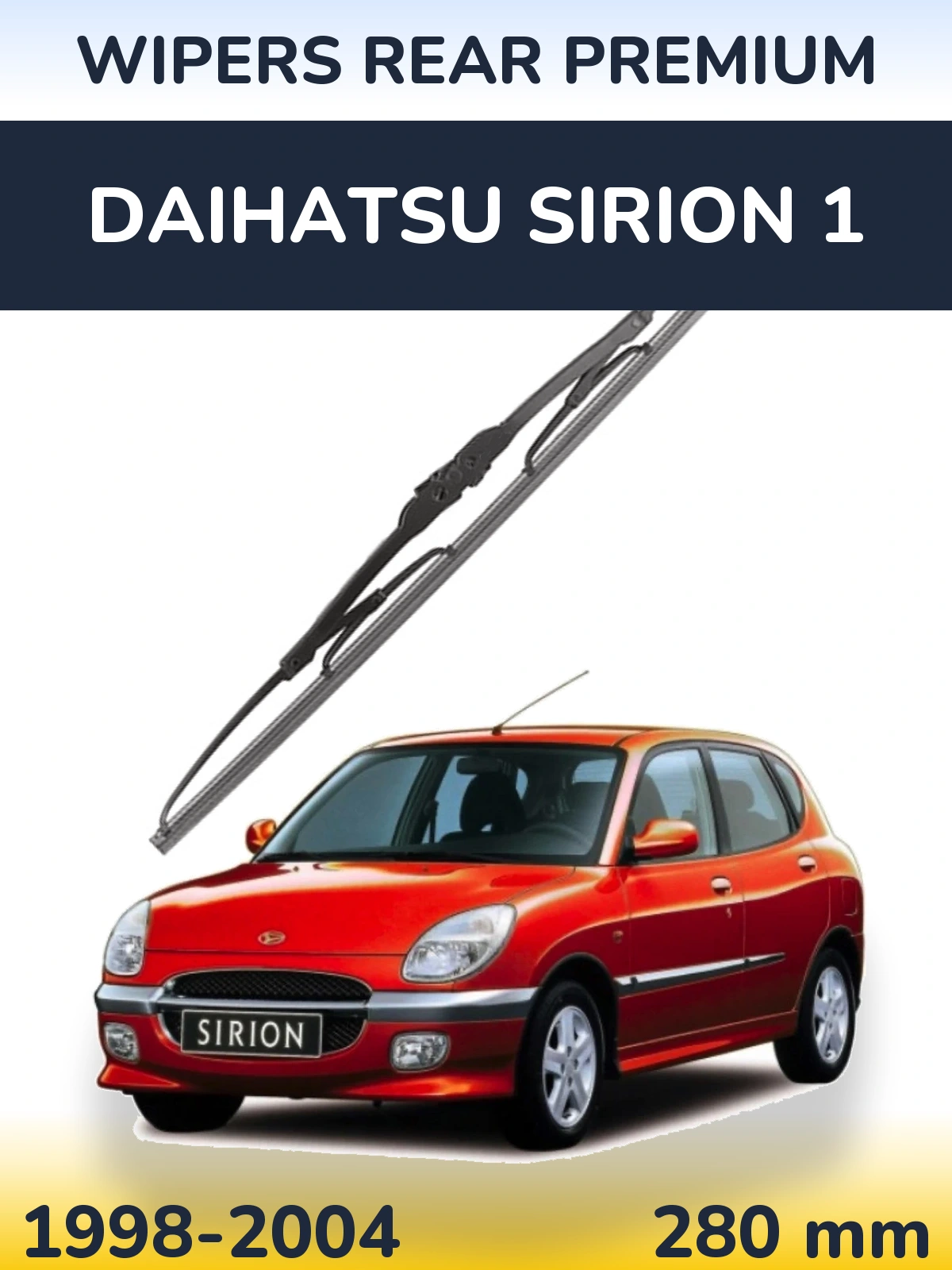 Zadní stěrač WIPERS REAR PREMIUM 280 mm pro Daihatsu SIrion 1 1998-2004