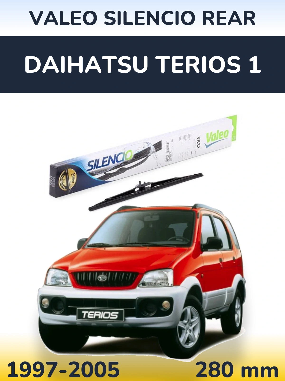 Zadní stěrač Valeo Silencio Rear 280 mm pro Daihatsu Terios 1 1997-2005