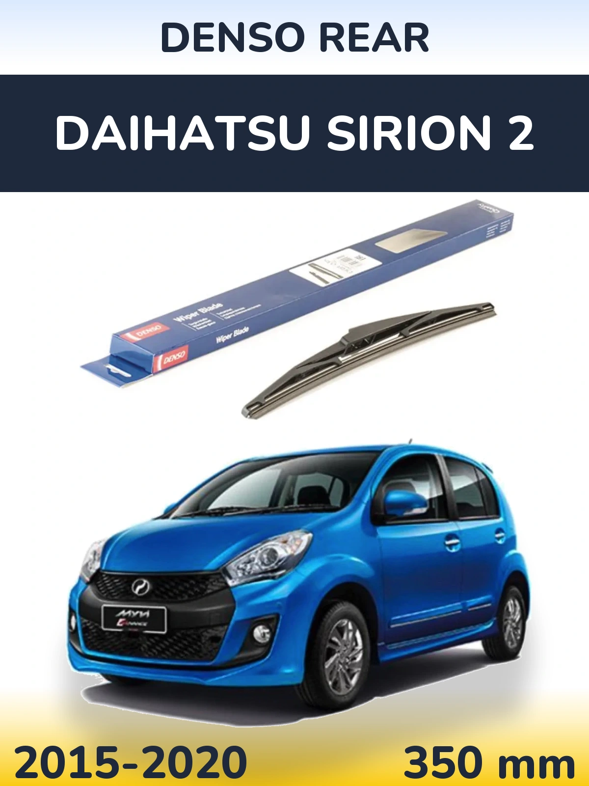 Zadní stěrač Denso Rear 350 mm pro Daihatsu SIrion 2 2015-2020