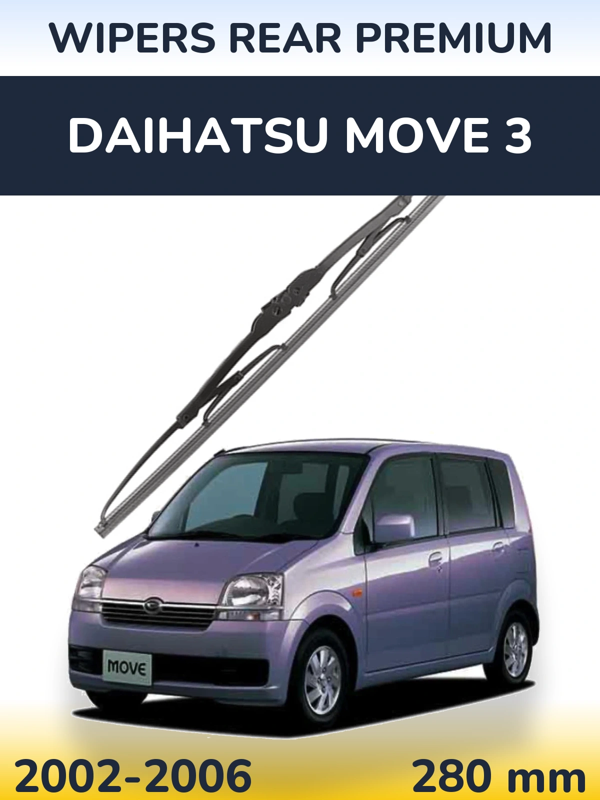 Zadní stěrač WIPERS REAR PREMIUM 280 mm pro Daihatsu Move 3 2002-2006