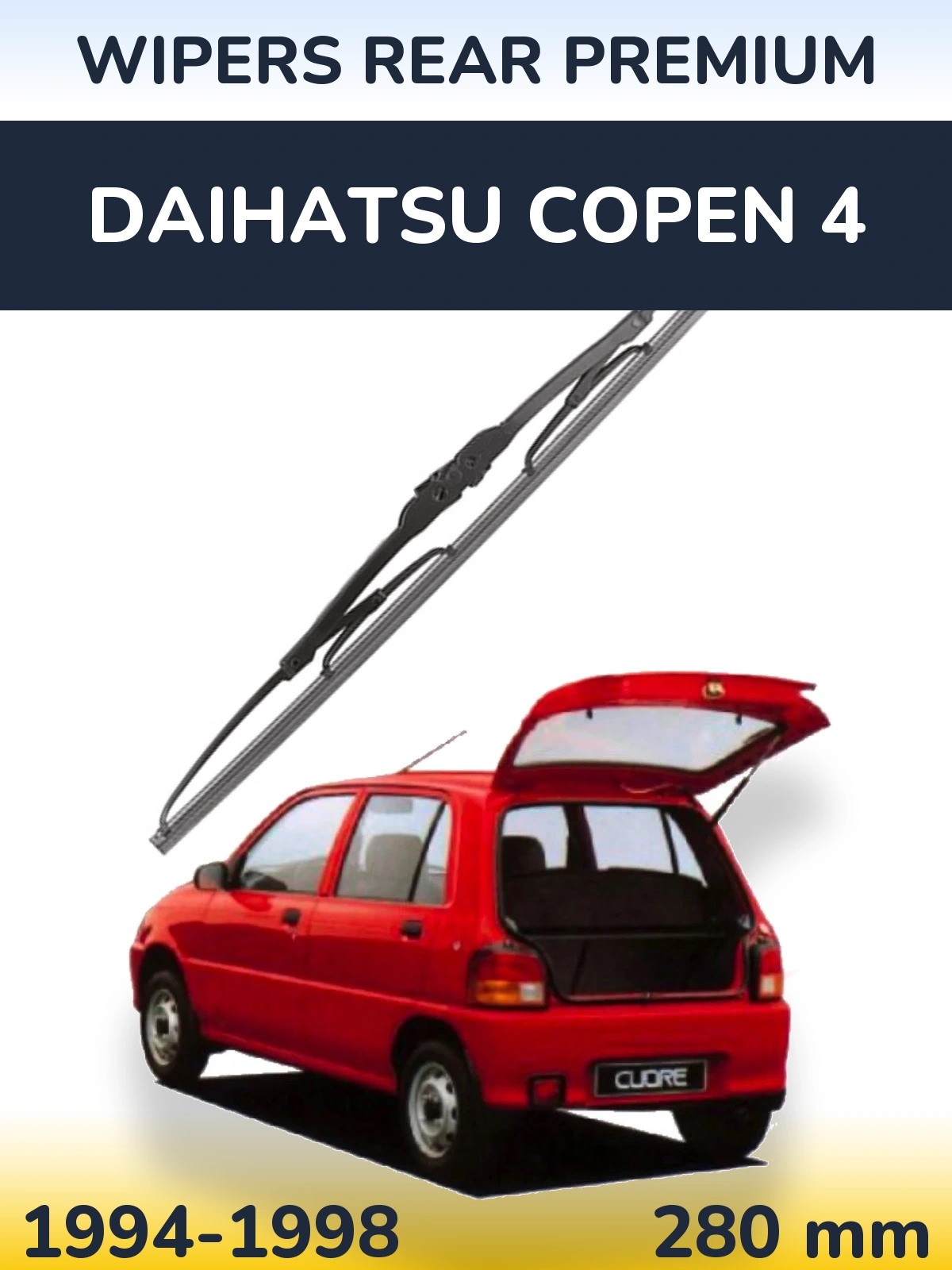 Zadní stěrač WIPERS REAR PREMIUM 280 mm pro Daihatsu Copen 4 1994-1998
