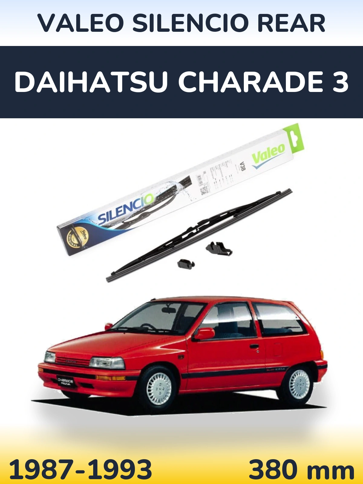 Задня щітка Valeo Silencio Rear 380 мм для Daihatsu Charade 3 1987-1993