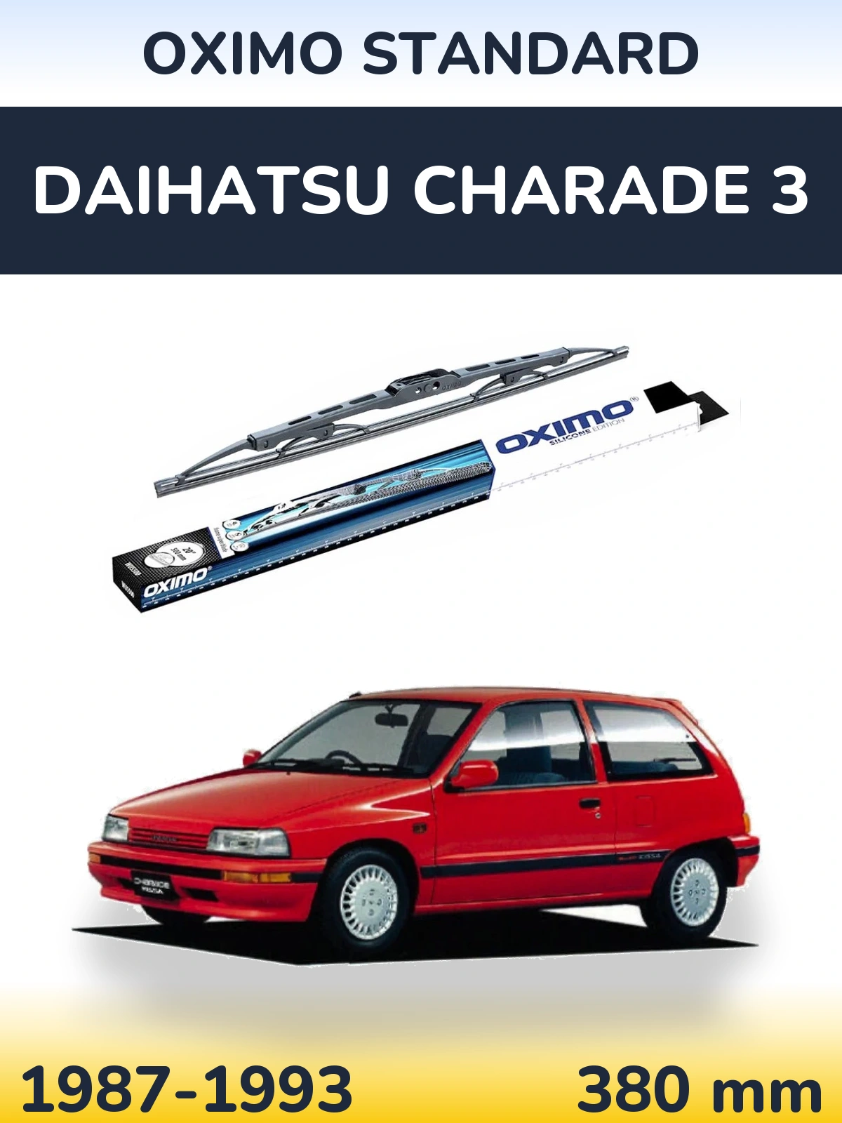 Zadní stěrač Oximo Standard 375 mm pro Daihatsu Charade 3 1987-1993