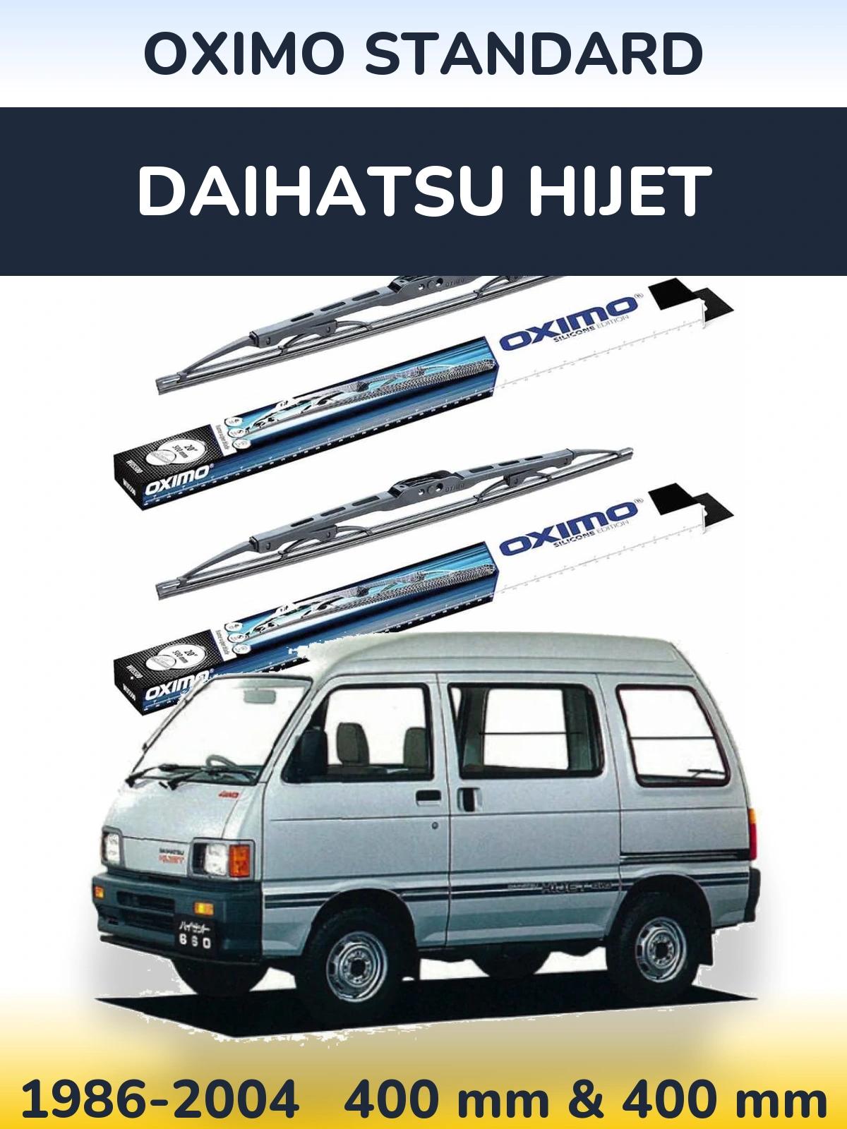 Sada předních stěračů Oximo Standard 400 a 400 mm pro Daihatsu HiJet 1986-2004