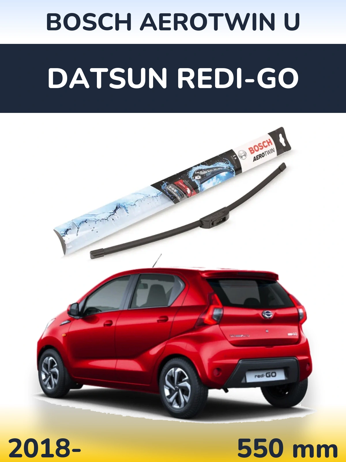 Přední stěrač BOSCH AeroTwin U 550 mm pro Datsun Redi-Go 2018-2026