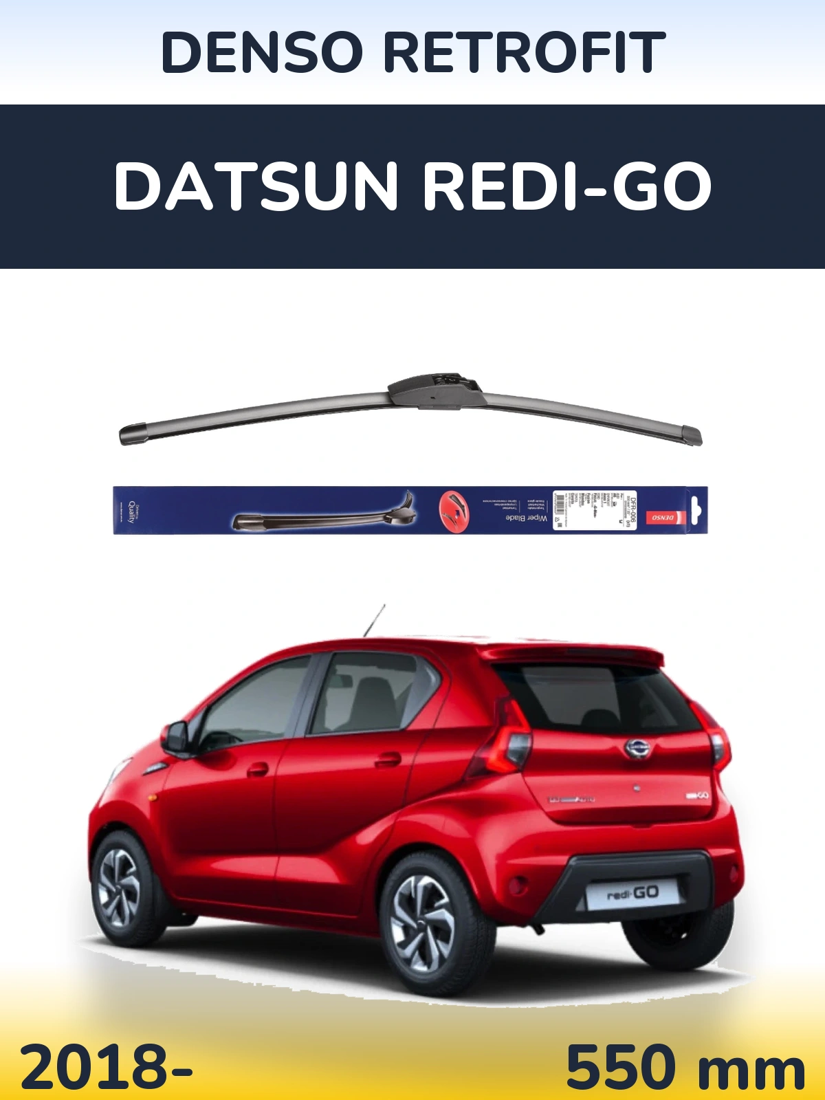 Přední stěrač Denso Retrofit 550 mm pro Datsun Redi-Go 2018-2026