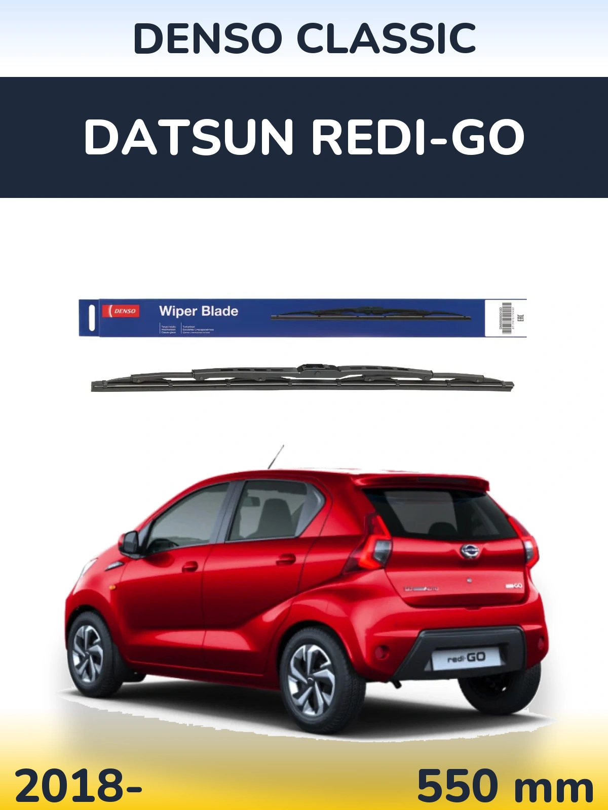Přední stěrač Denso Classic 550 mm pro Datsun Redi-Go 2018-2026