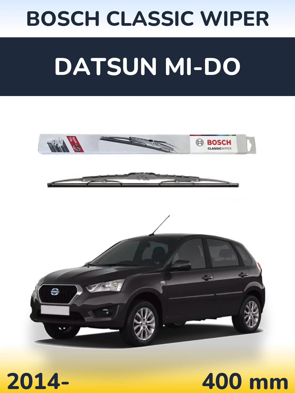Zadní stěrač BOSCH Classic Wiper 400 mm pro Datsun mi-DO 2014-2026