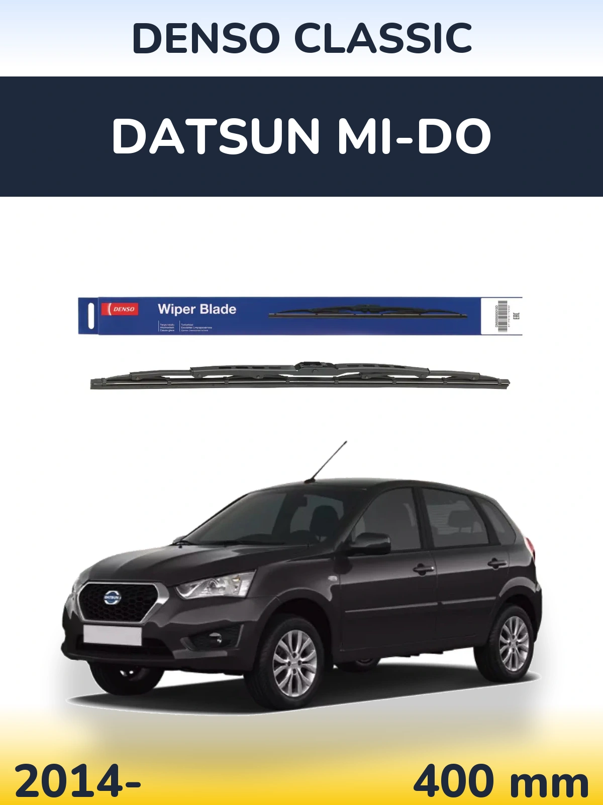 Zadní stěrač Denso Classic 400 mm pro Datsun mi-DO 2014-2026