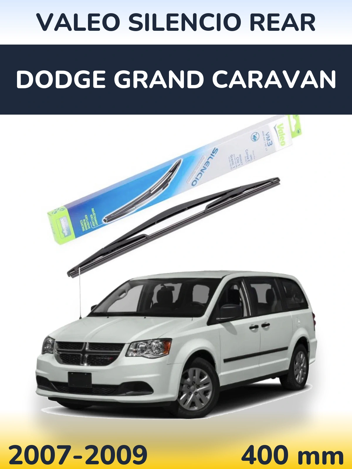 Задня щітка Valeo Silencio Rear 400 мм для Dodge Grand Caravan 2007-2009