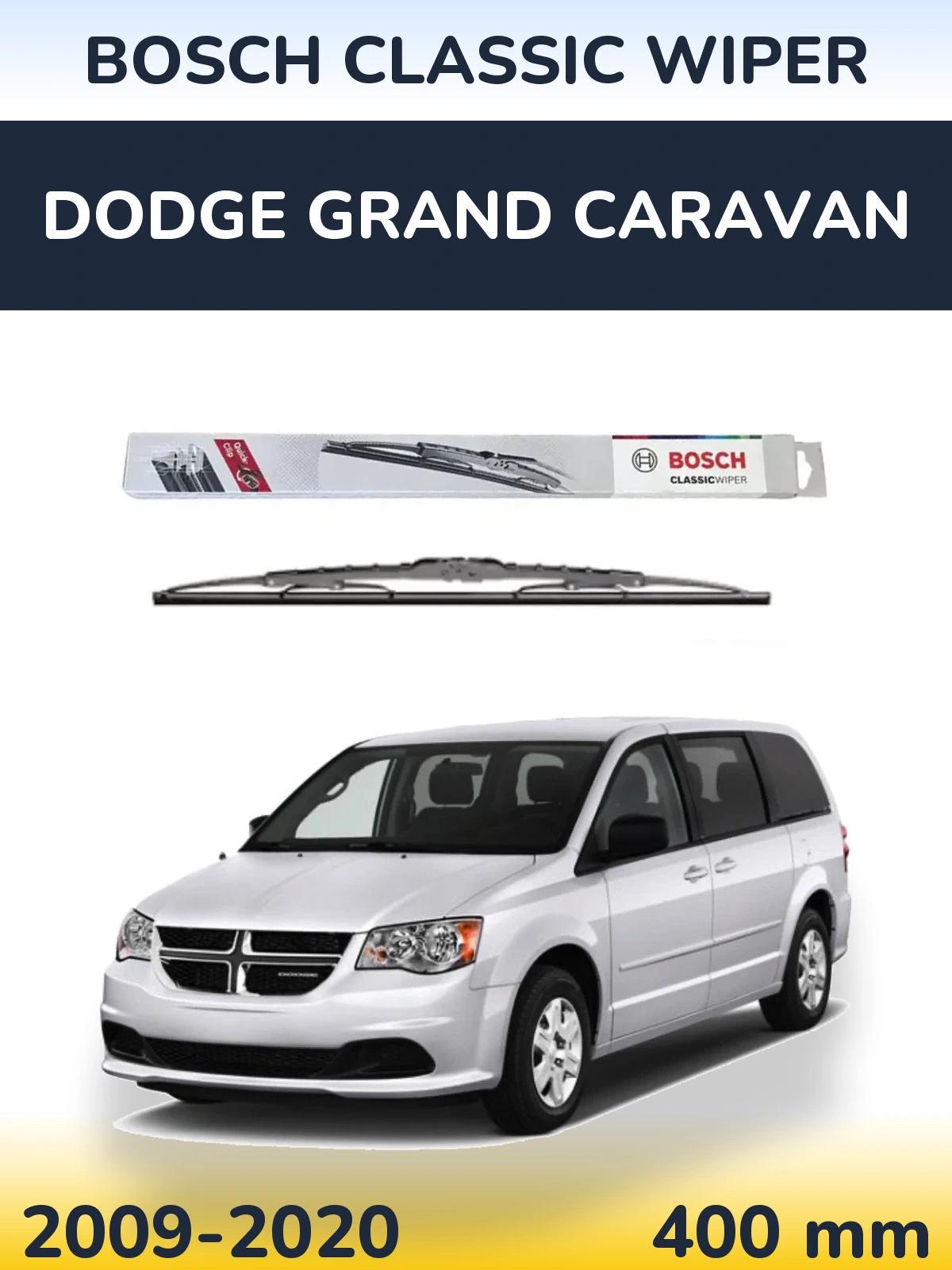 Zadní stěrač BOSCH Classic Wiper 400 mm pro Dodge Grand Caravan 2009-2020