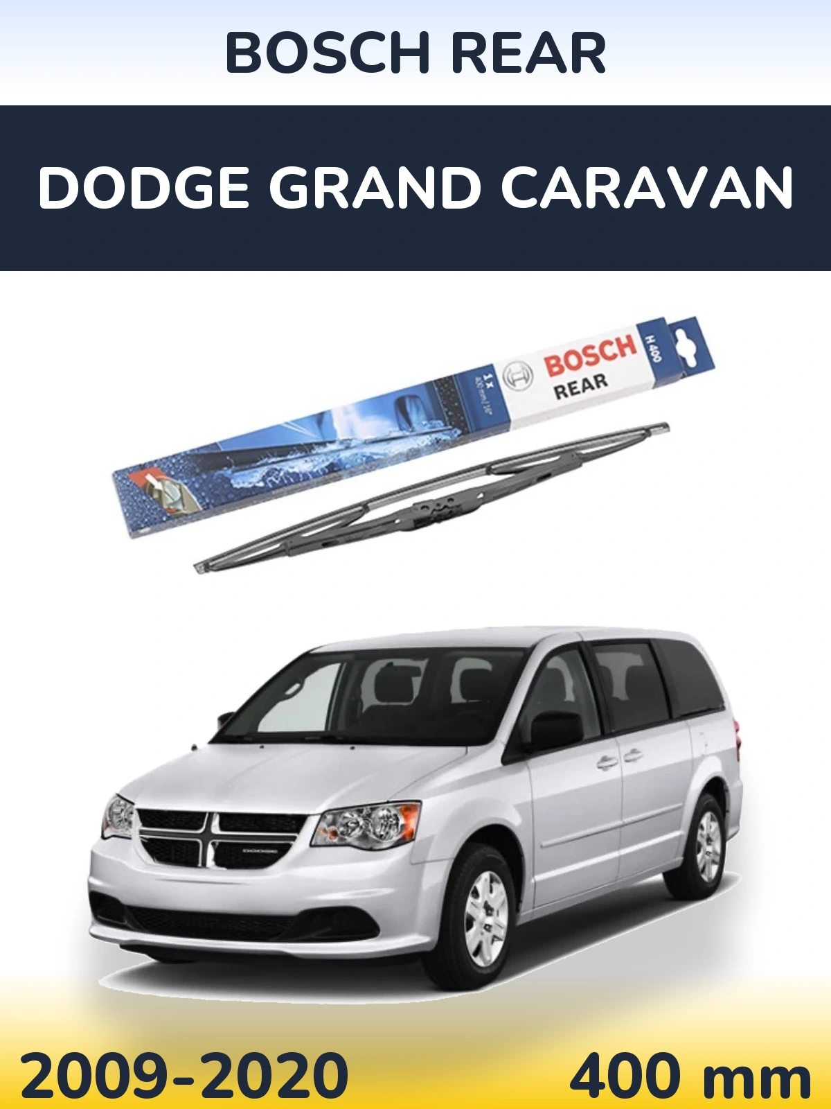 Zadní stěrač BOSCH Rear 400 mm pro Dodge Grand Caravan 2009-2020