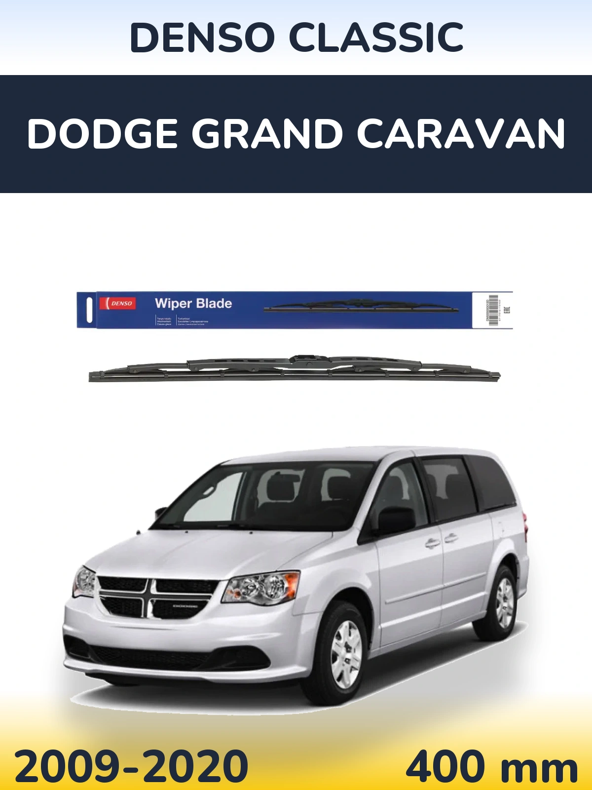 Zadní stěrač Denso Classic 400 mm pro Dodge Grand Caravan 2009-2020