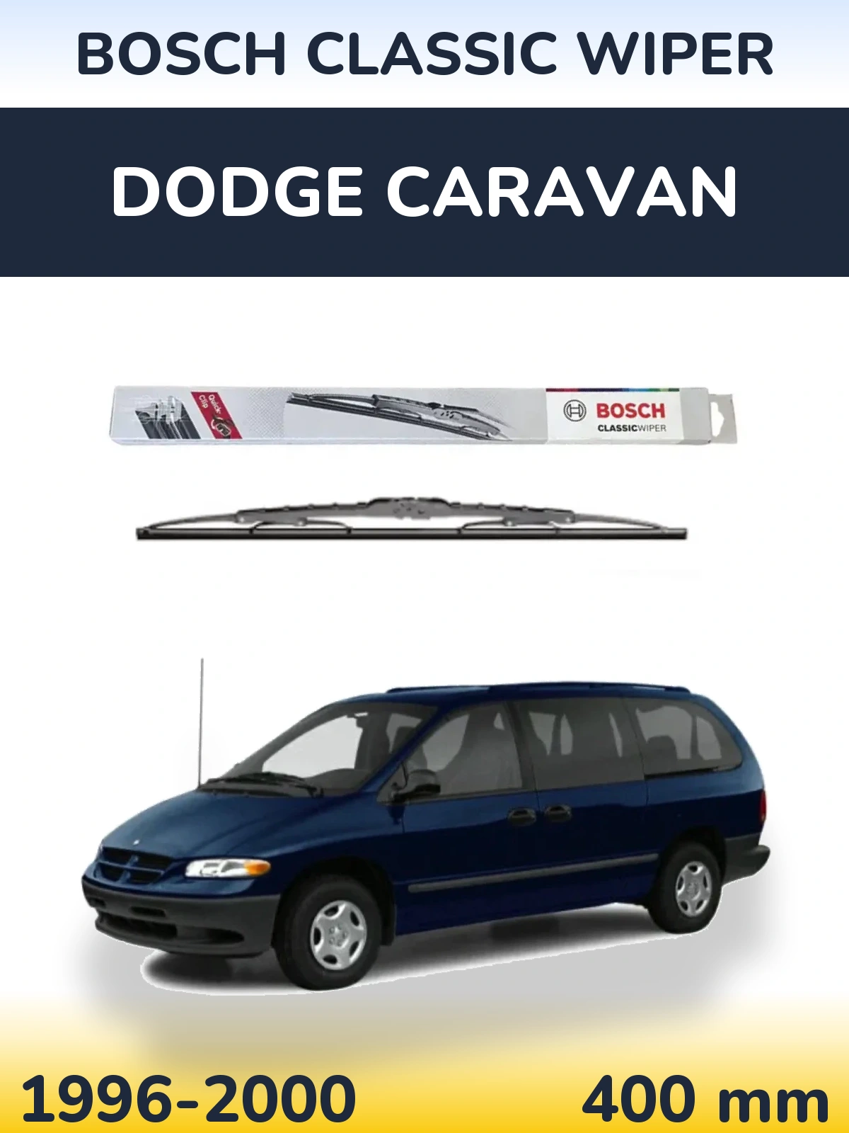 Задня щітка BOSCH Classic Wiper 400 мм для Dodge Caravan 1996-2000