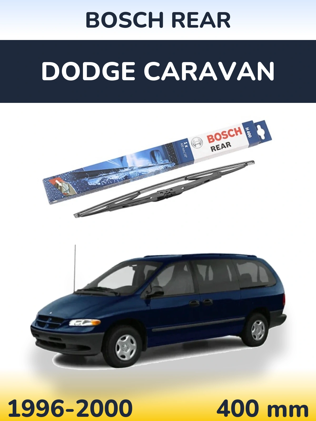 Задня щітка BOSCH Rear 400 мм для Dodge Caravan 1996-2000