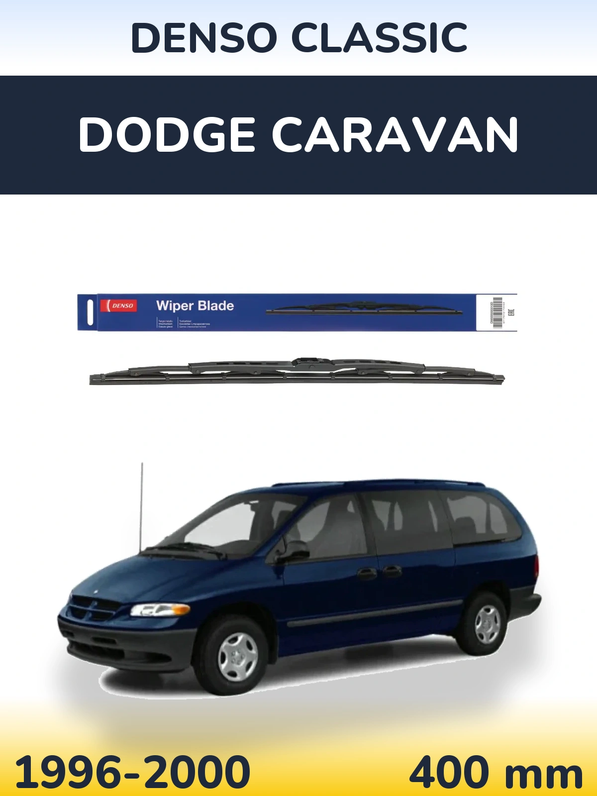 Zadní stěrač Denso Classic 400 mm pro Dodge Caravan 1996-2000