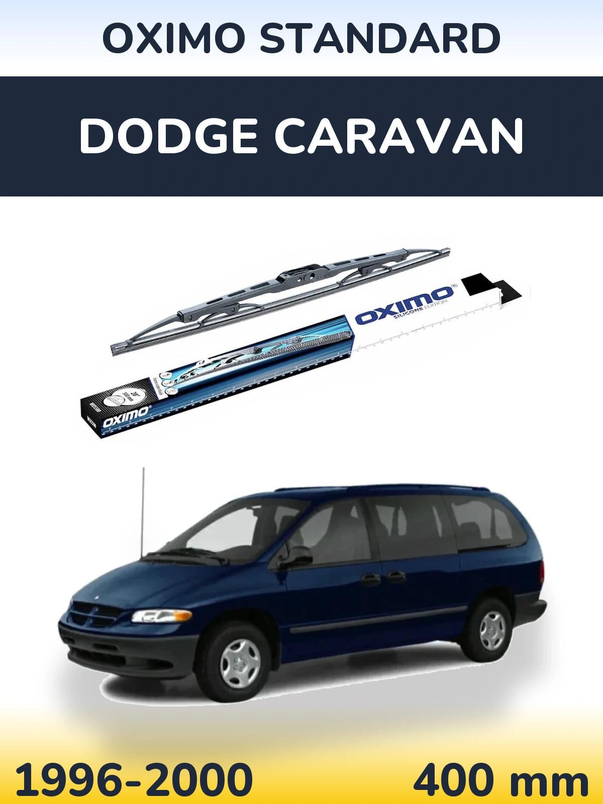 Zadní stěrač Oximo Standard 400 mm pro Dodge Caravan 1996-2000