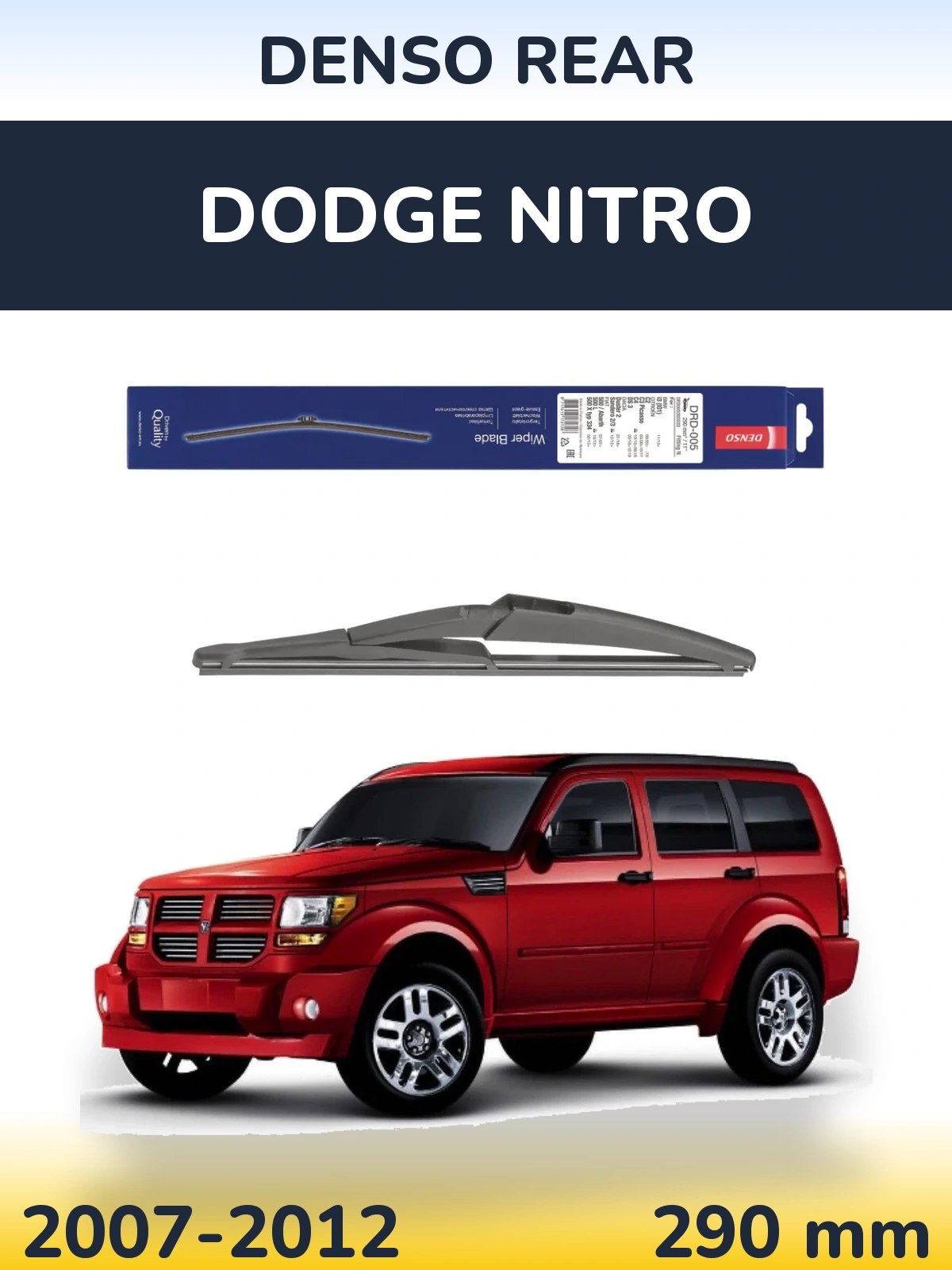 Zadní stěrač Denso Rear 290 mm pro Dodge Nitro 2007-2012