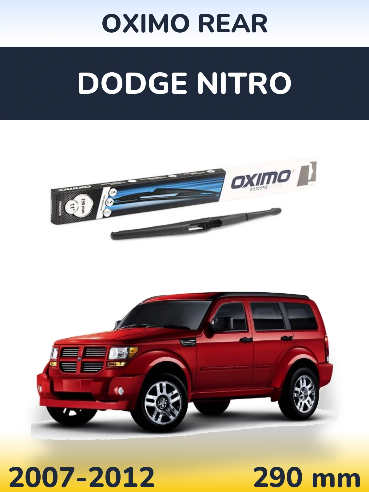 Zadní stěrač Oximo Rear 290 mm pro Dodge Nitro 2007-2012