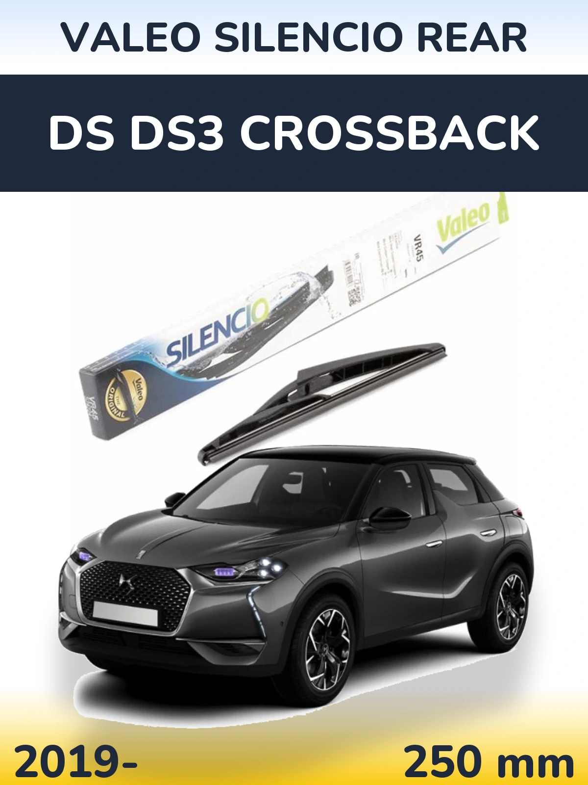 Zadní stěrač Valeo Silencio Rear 240 mm pro DS DS3 Crossback 2019-2026