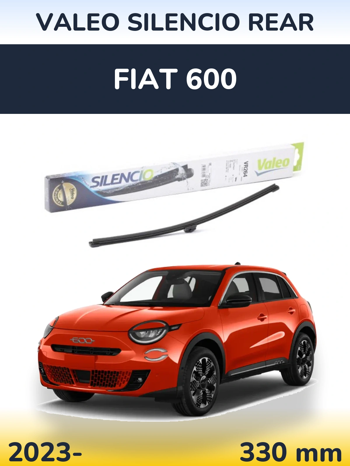 Zadní stěrač Valeo Silencio Rear 320 mm pro Fiat 600 2023-2026