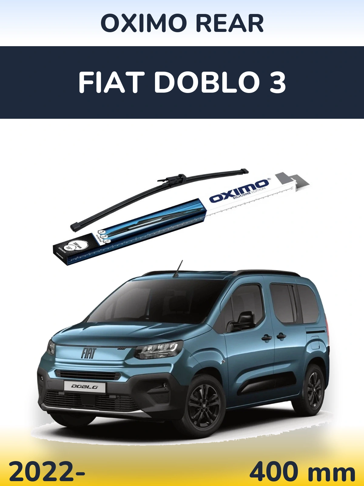 Zadní stěrač Oximo Rear 380 mm pro Fiat Doblo 3 2022-2026