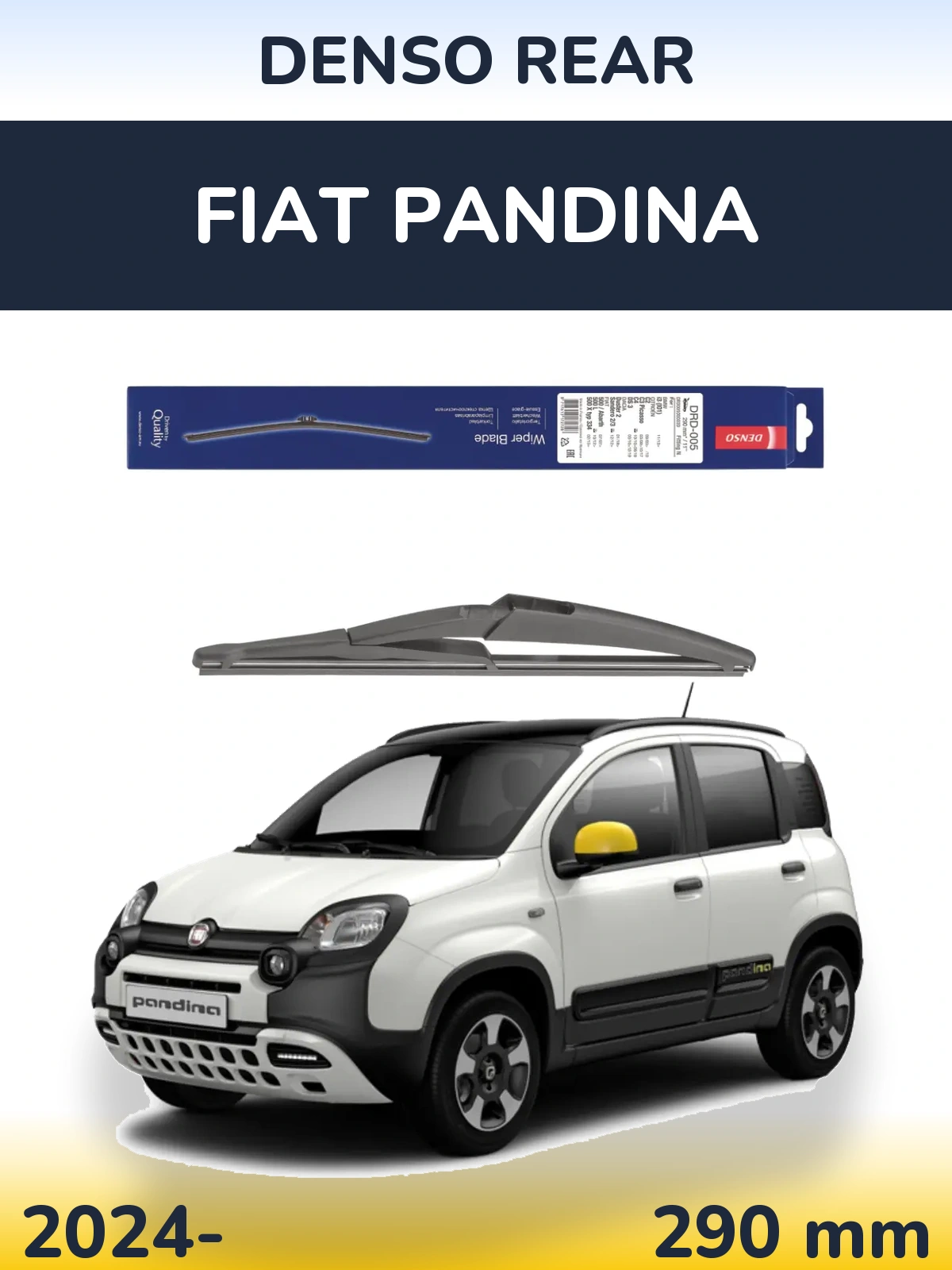 Zadní stěrač Denso Rear 290 mm pro Fiat Pandina 2024-2026