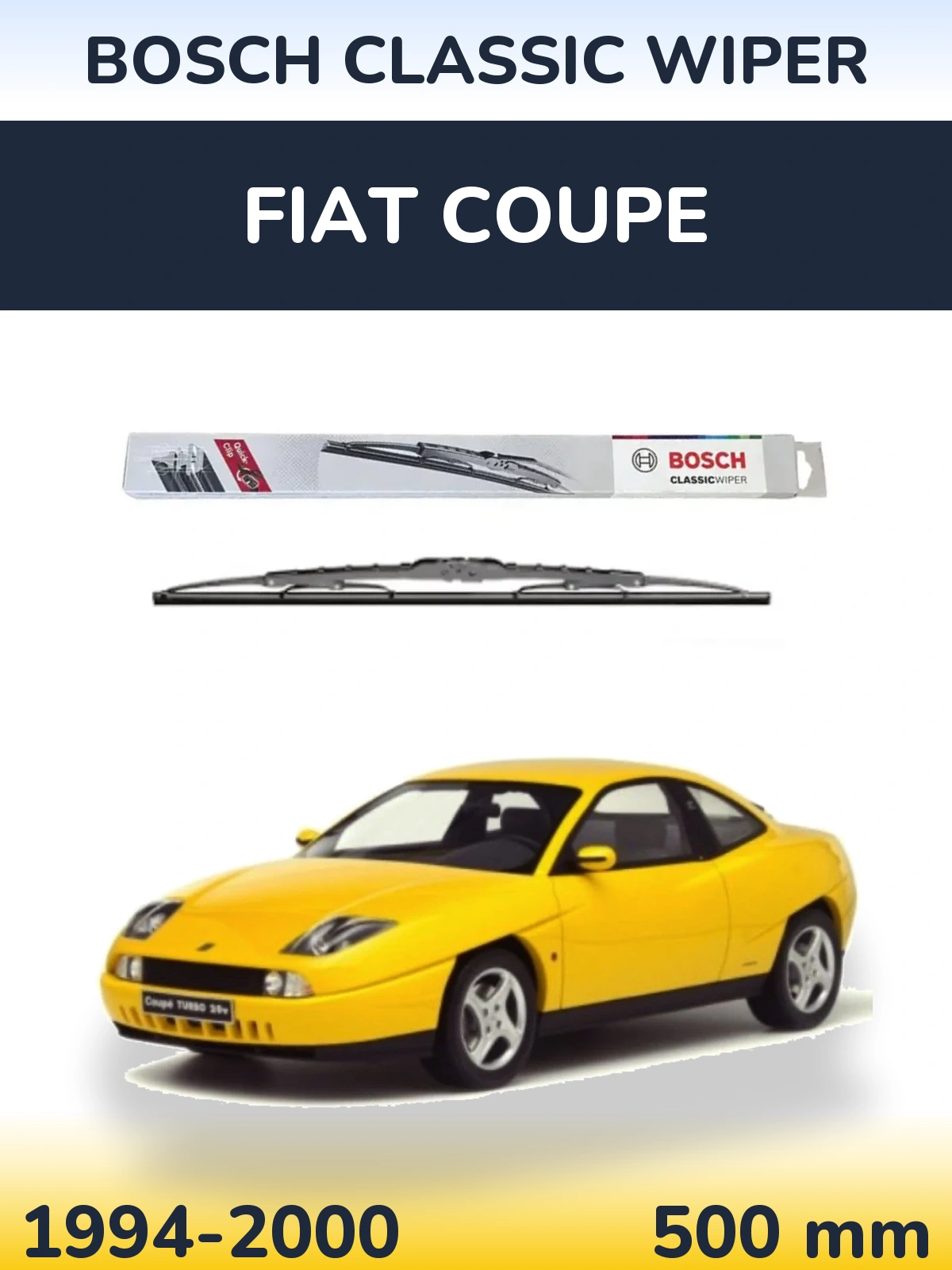 Zadní stěrač BOSCH Classic Wiper 500 mm pro Fiat Coupe 1994-2000