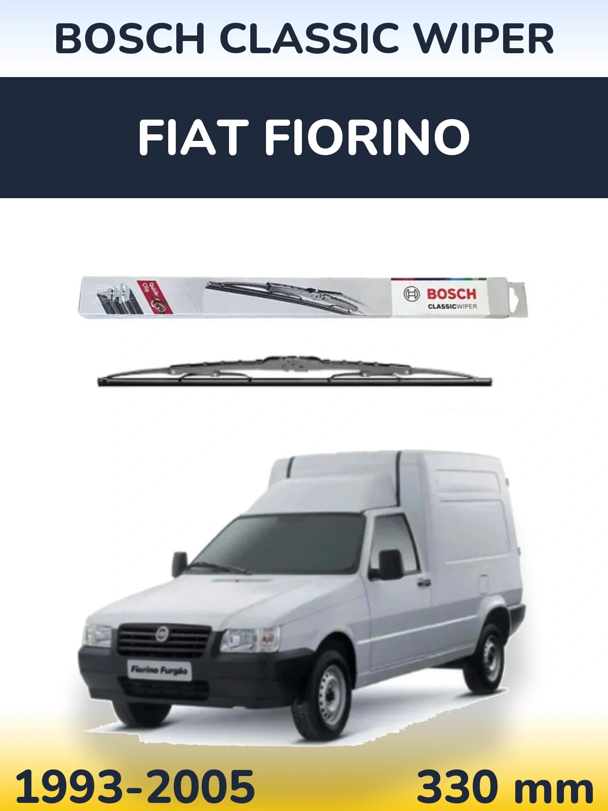 Zadní stěrač BOSCH Classic Wiper 340 mm pro Fiat Fiorino 1993-2005