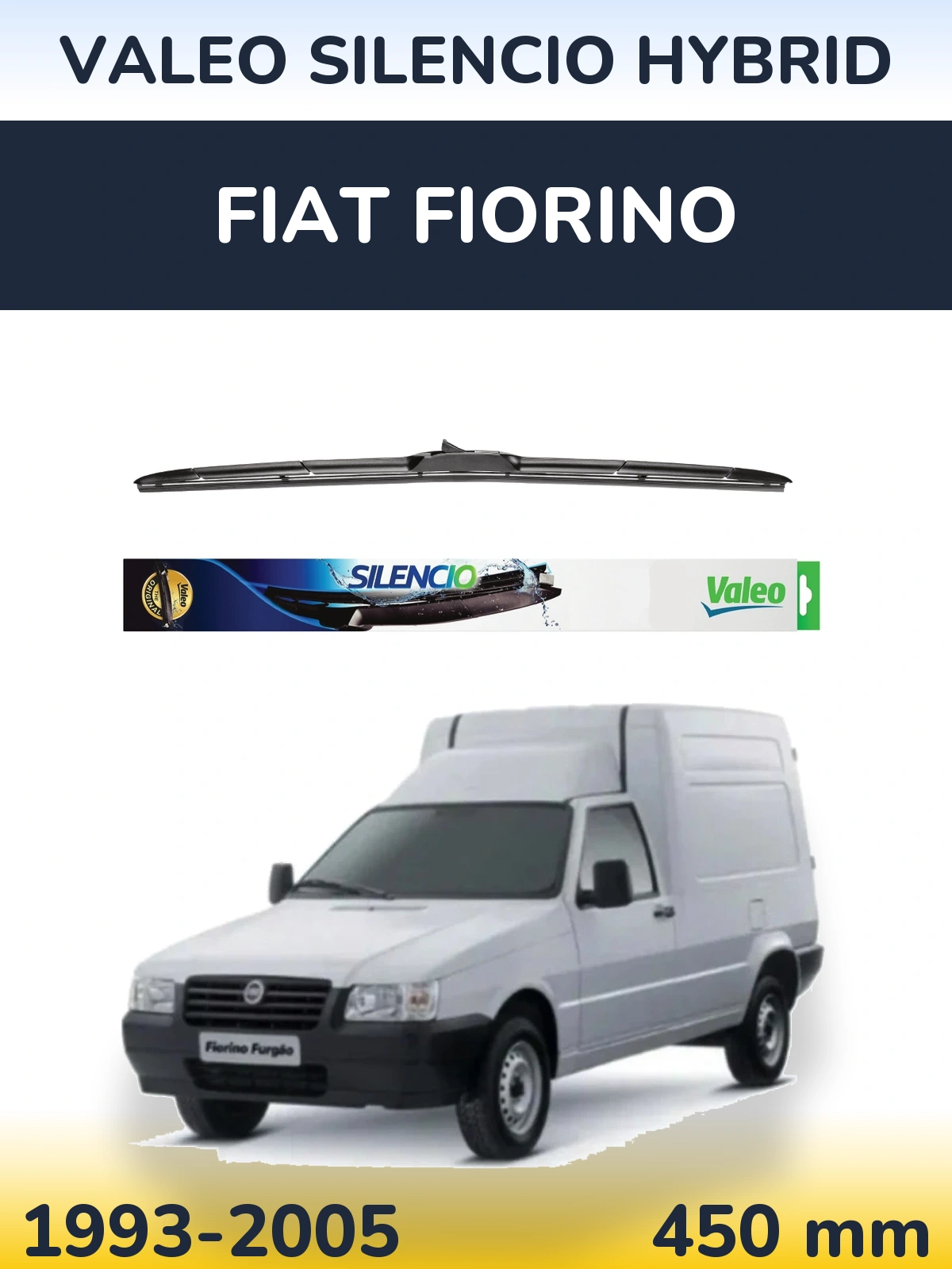 Přední stěrač Valeo Silencio Hybrid 450 mm pro Fiat Fiorino 1993-2005