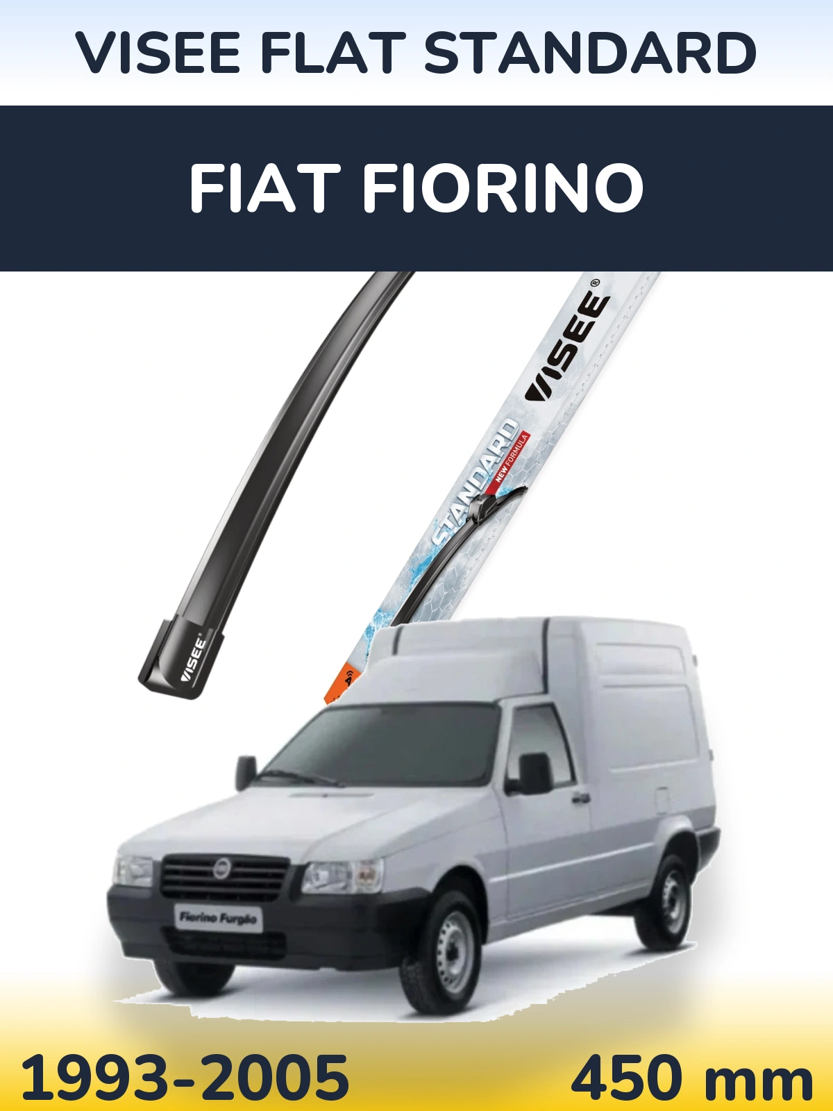 Přední stěrač VISEE FLAT STANDARD 450 mm pro Fiat Fiorino 1993-2005