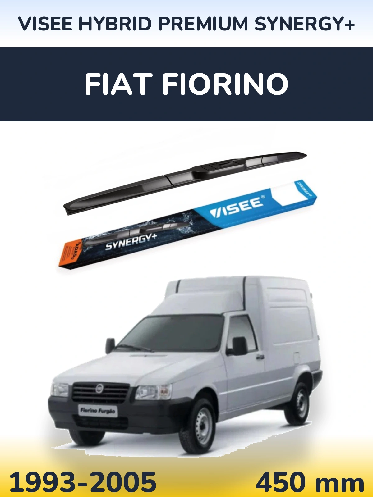 Передня щітка VISEE HYBRID PREMIUM SYNERGY+ 450 мм для Fiat Fiorino 1993-2005