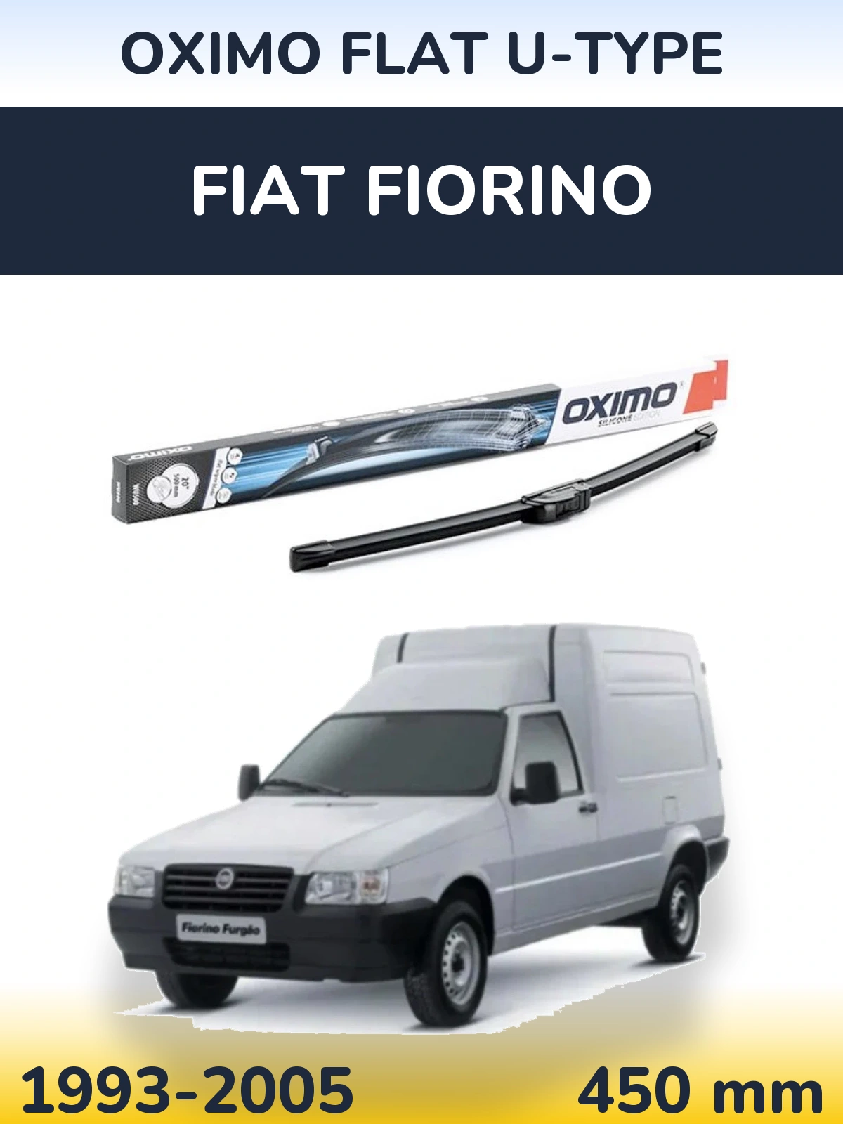 Přední stěrač Oximo Flat U-type 450 mm pro Fiat Fiorino 1993-2005