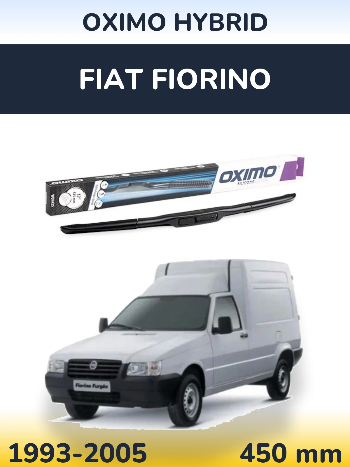 Přední stěrač Oximo Hybrid 450 mm pro Fiat Fiorino 1993-2005