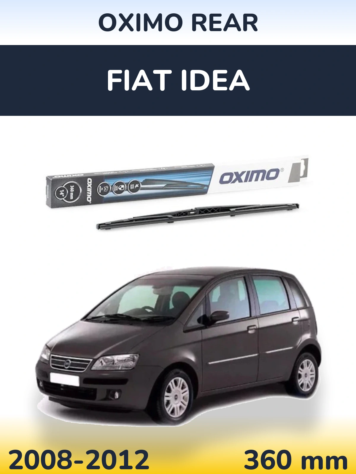 Zadní stěrač Oximo Rear 360 mm pro Fiat Idea 2008-2012
