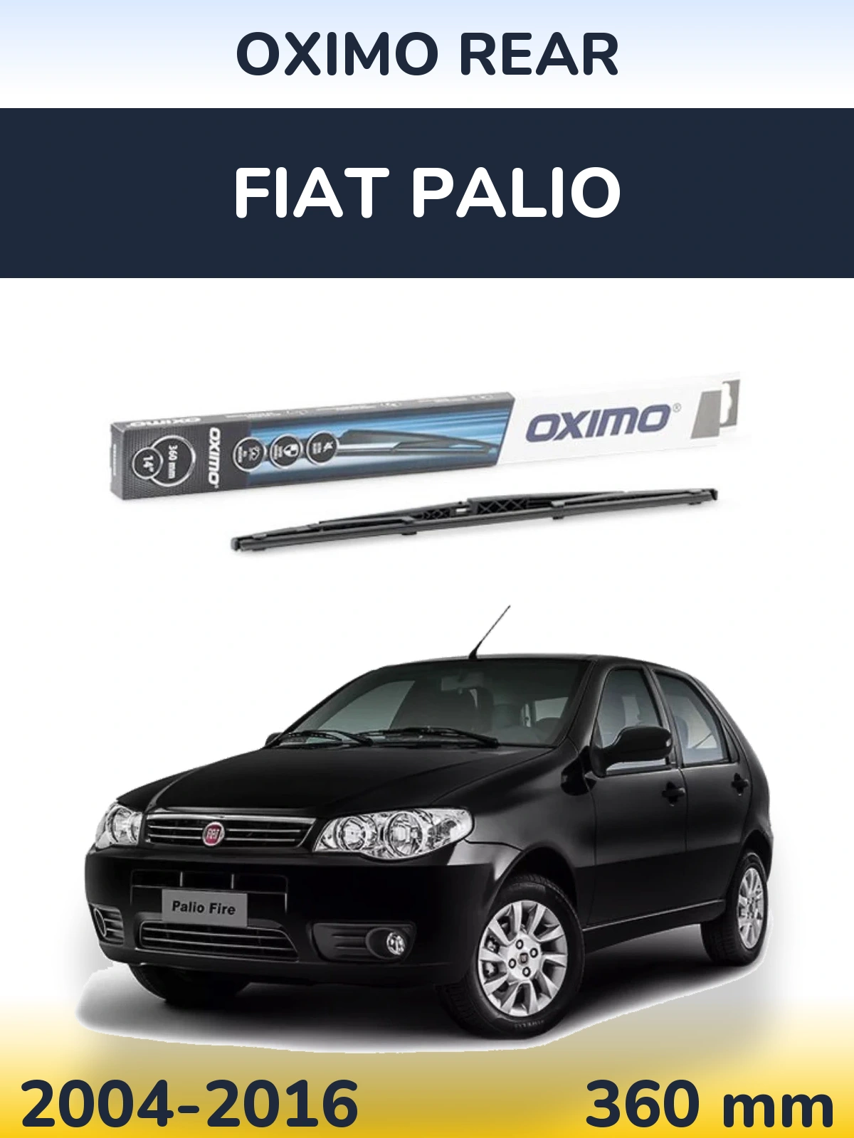 Zadní stěrač Oximo Rear 360 mm pro Fiat Palio 2004-2016