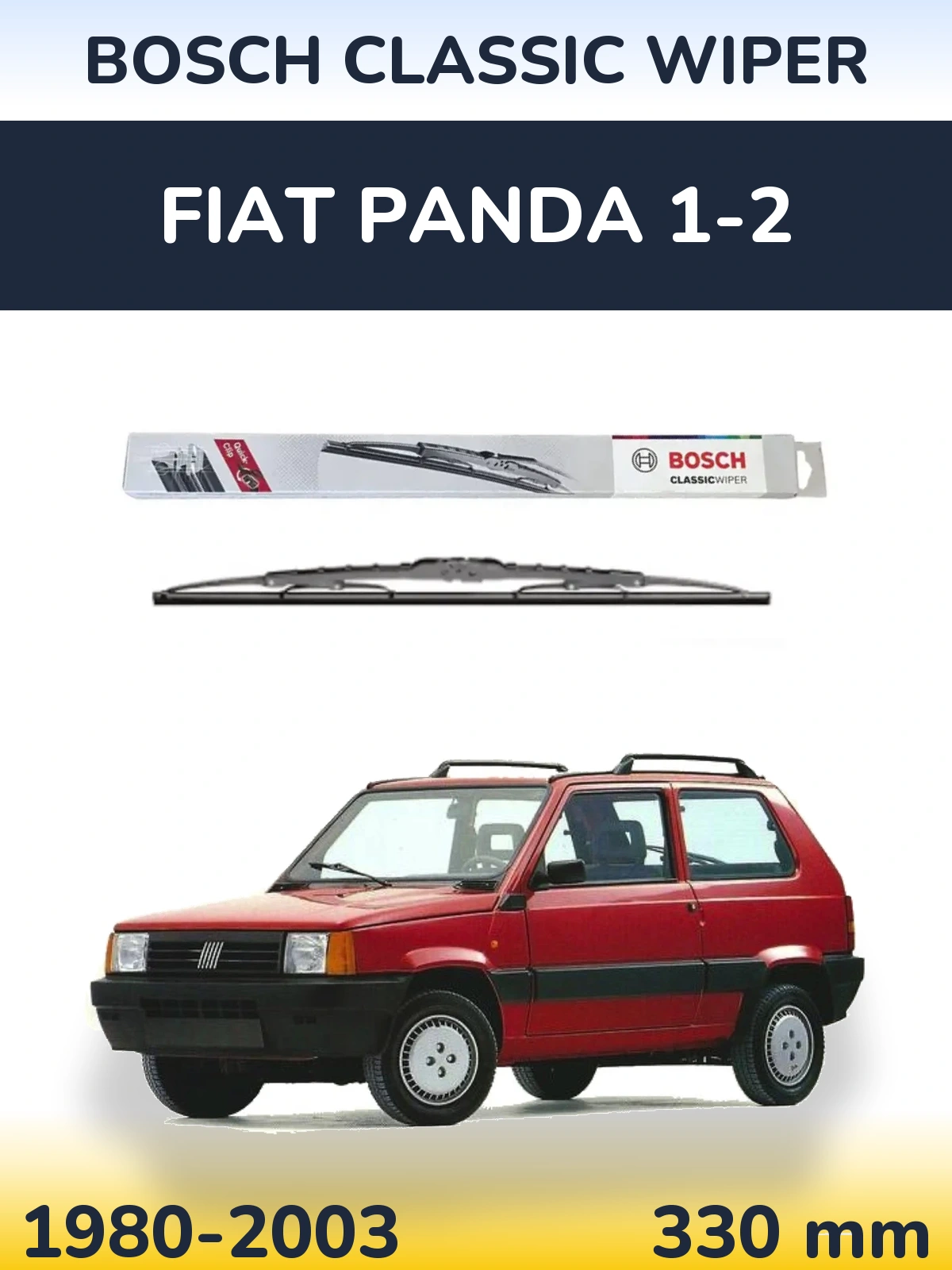 Zadní stěrač BOSCH Classic Wiper 340 mm pro Fiat Panda 1-2 1980-2003