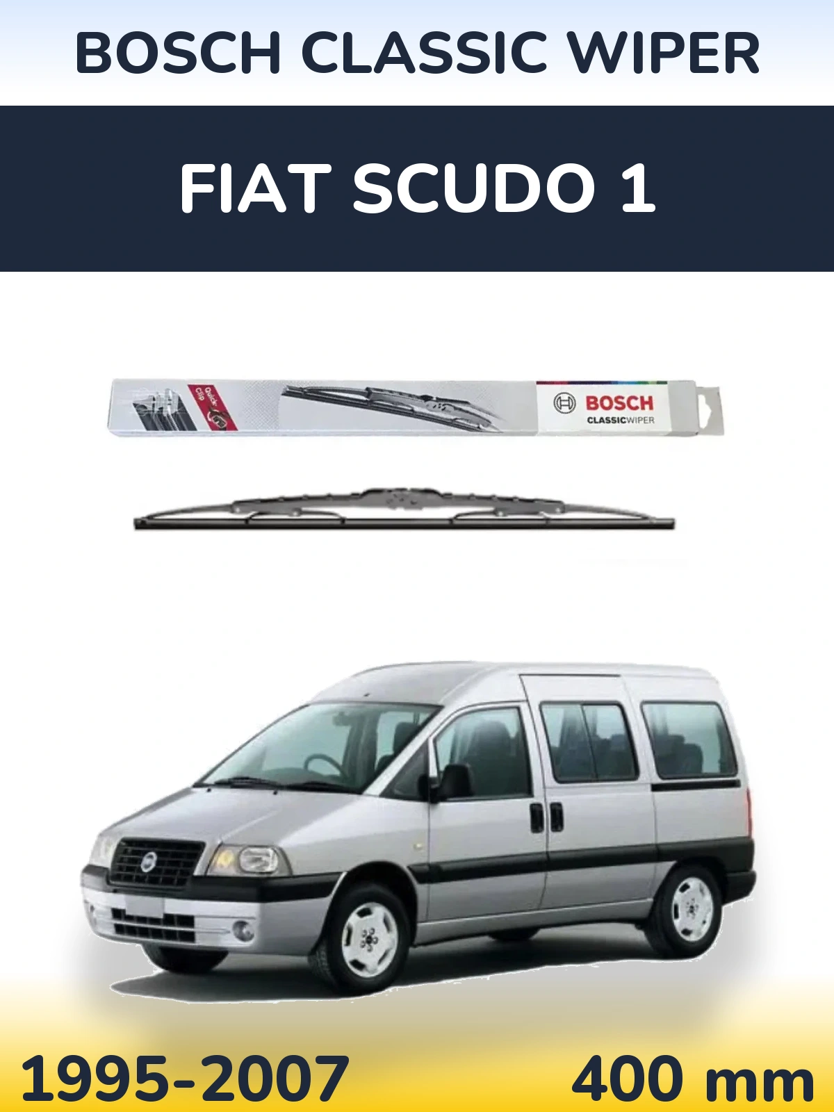 Zadní stěrač BOSCH Classic Wiper 400 mm pro Fiat Scudo 1 1995-2007