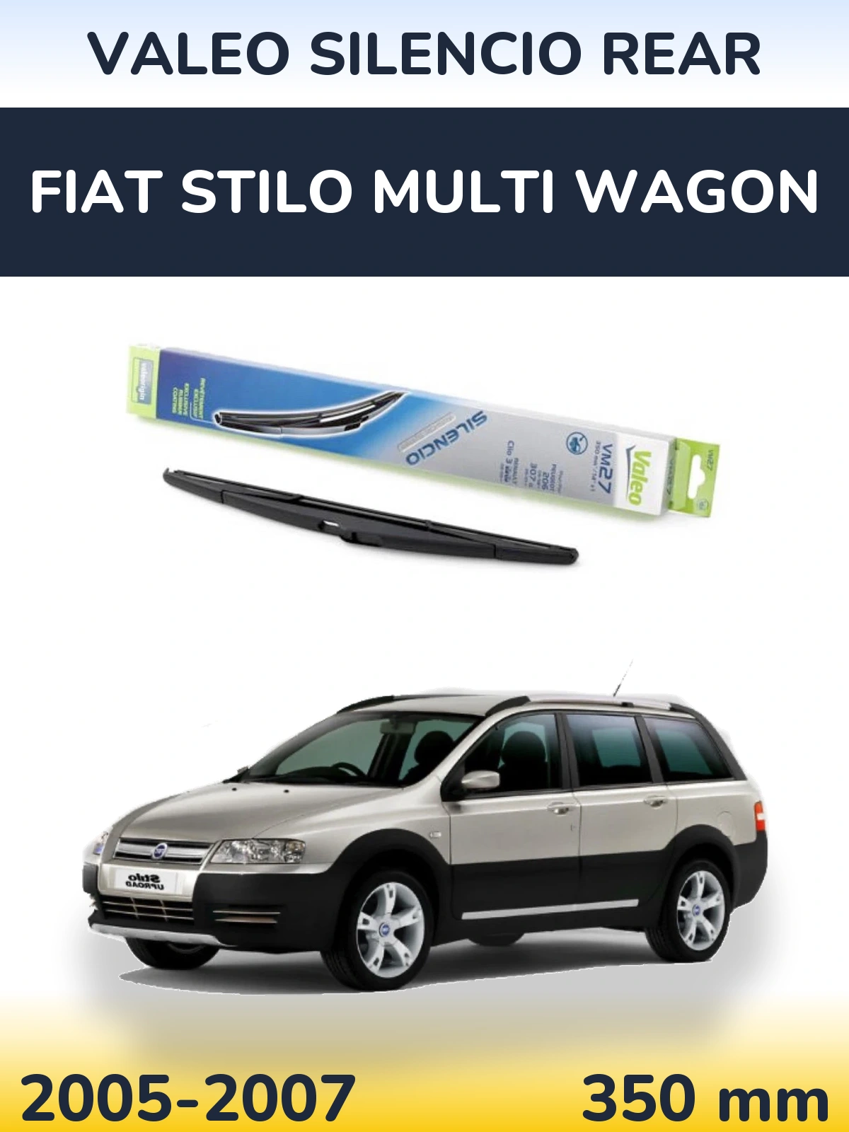 Zadní stěrač Valeo Silencio Rear 350 mm pro Fiat Stilo Multi Wagon 2005-2007