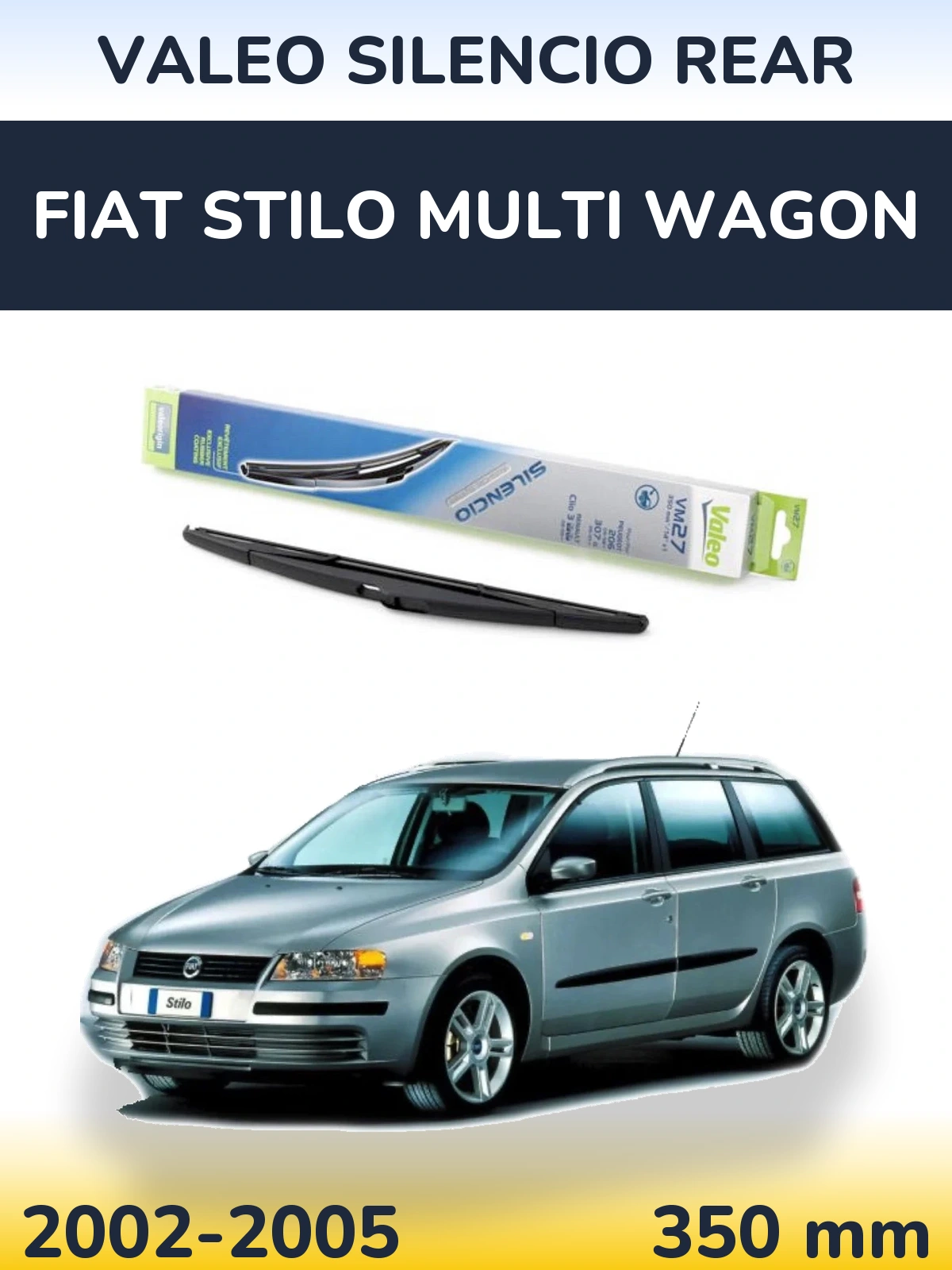 Zadní stěrač Valeo Silencio Rear 350 mm pro Fiat Stilo Multi Wagon 2002-2005