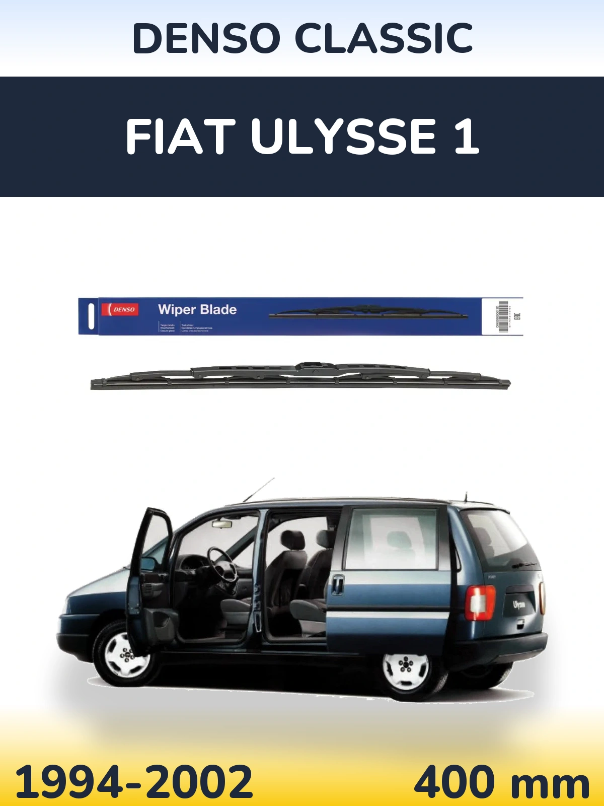 Zadní stěrač Denso Classic 400 mm pro Fiat Ulysse 1 1994-2002