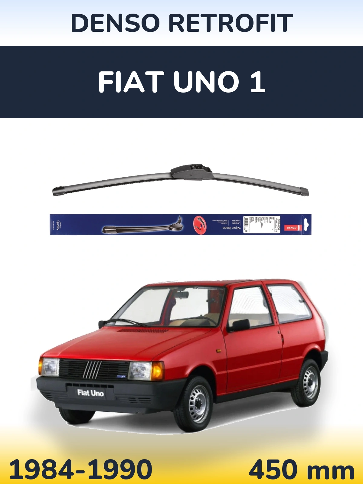 Přední stěrač Denso Retrofit 450 mm pro Fiat Uno 1 1984-1990